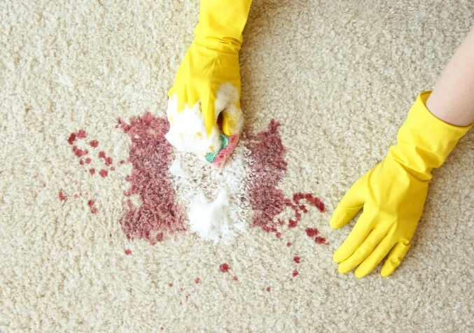 treating blood stains on carpet