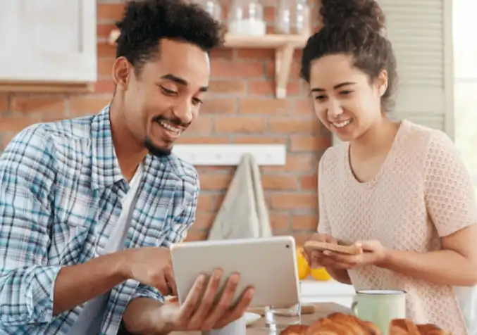 couple talking about chores