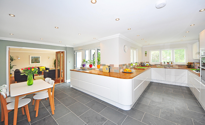 kitchen clean tile