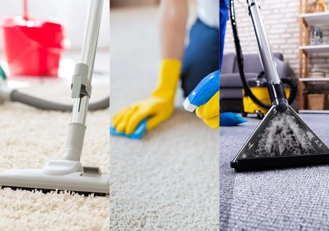 the carpet cleaning process