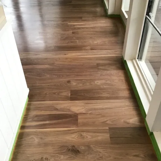 Scratched Living Room Hallway Wood Floors After Sanding