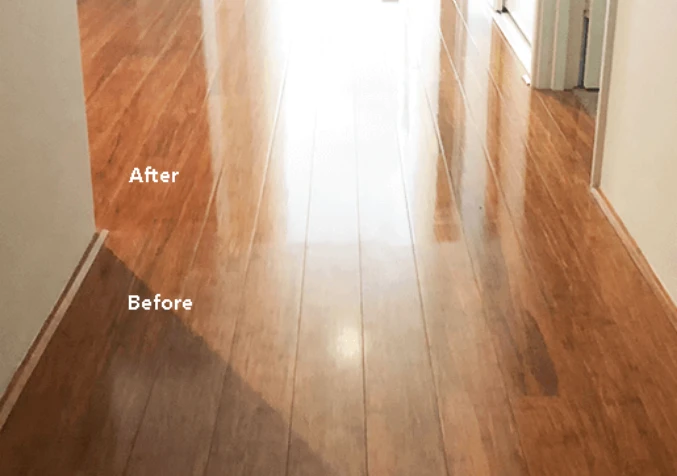 wood floor looking dull after being cleaned with water and vinegar