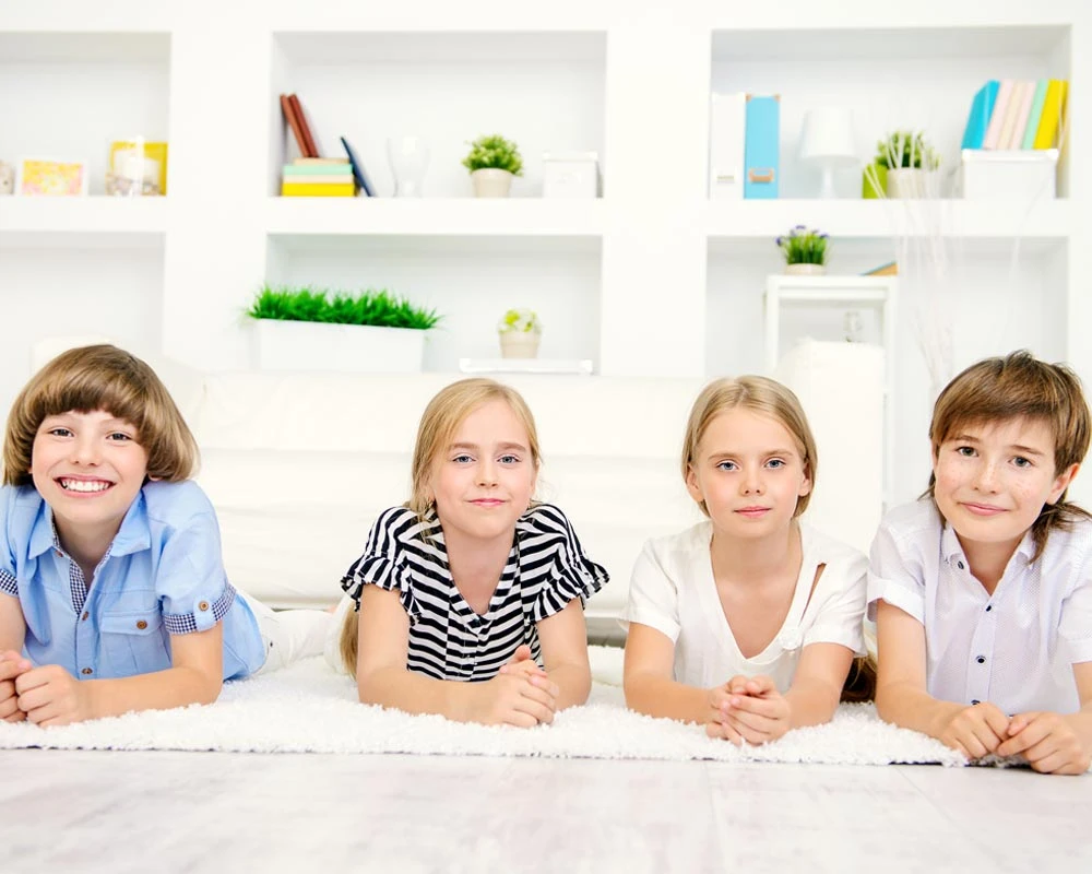 kids playing in living room