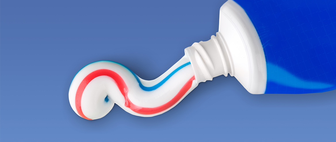 squeezed out tube of toothpaste