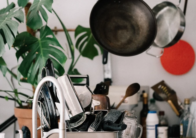 coffee to clean the kitchen