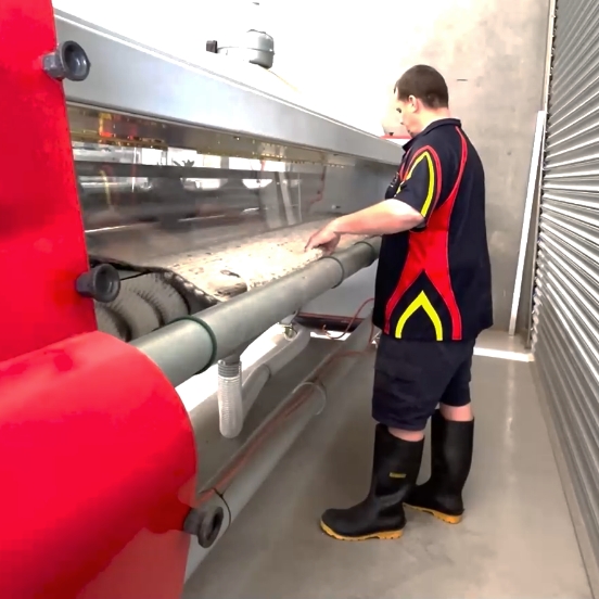 Step 2 Removing Dust From Rug With Automated Duster
