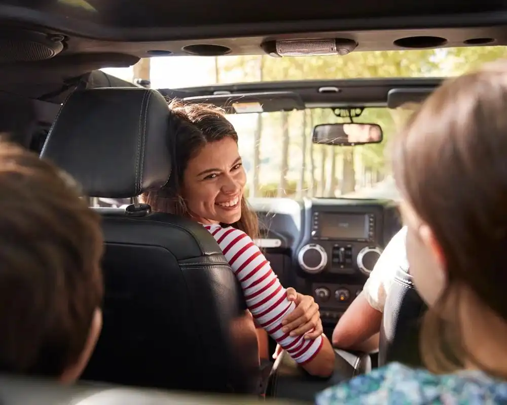 telling stories on a road trip