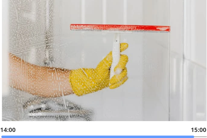 cleaning shower screen
