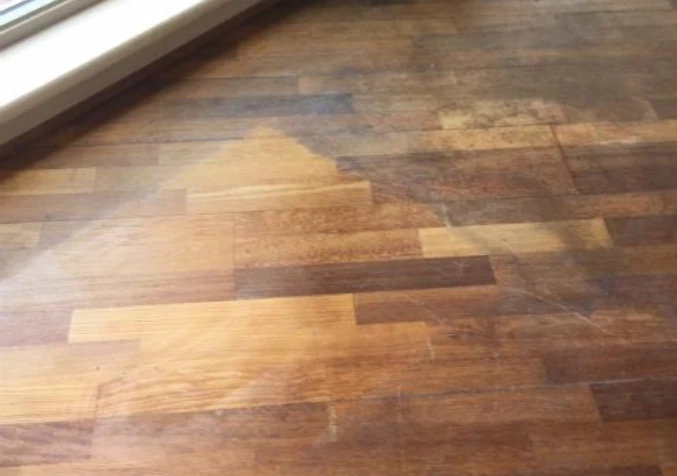 dull and sticky wood floors