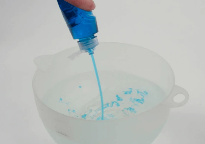 mixing dish soap and water