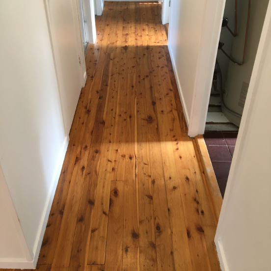 Worn Jarrah Wood Floor After Floor Sanding