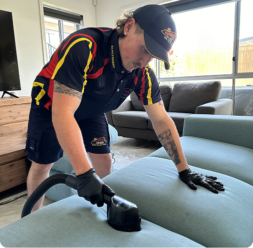 Upholstery Cleaning Step 1 Pre Vacuum