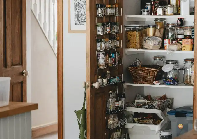 fully stocked and organised kitchen pantry