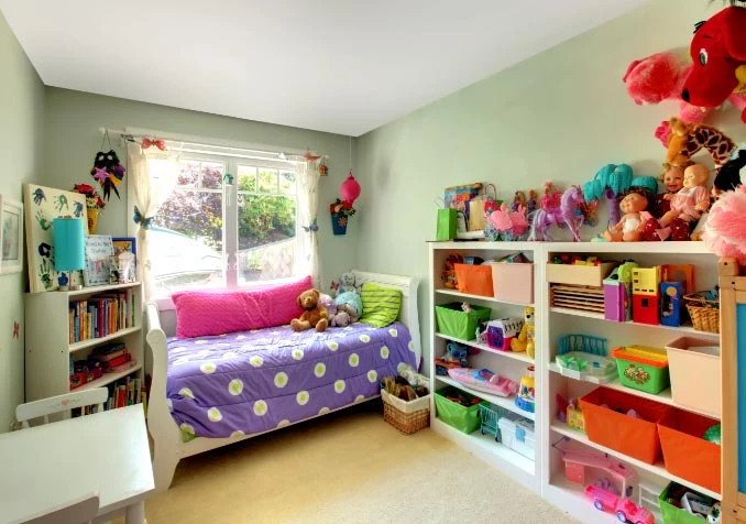 neat and tidy child's bedroom