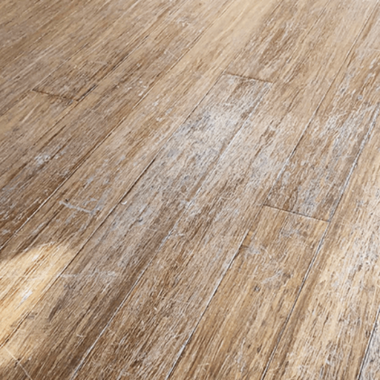 Damaged Living Room Bamboo Floors Before Restoration