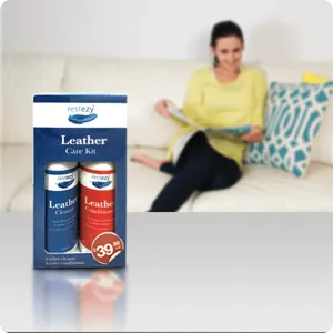 Leather Care Kit With Woman Behind As Background