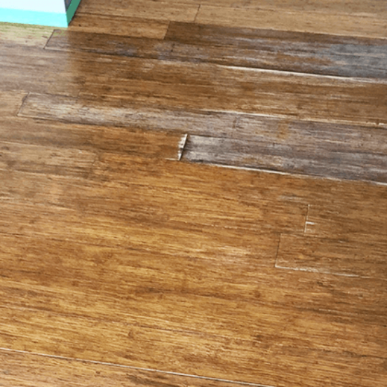 Water Damaged Bamboo Floors Before Restoration