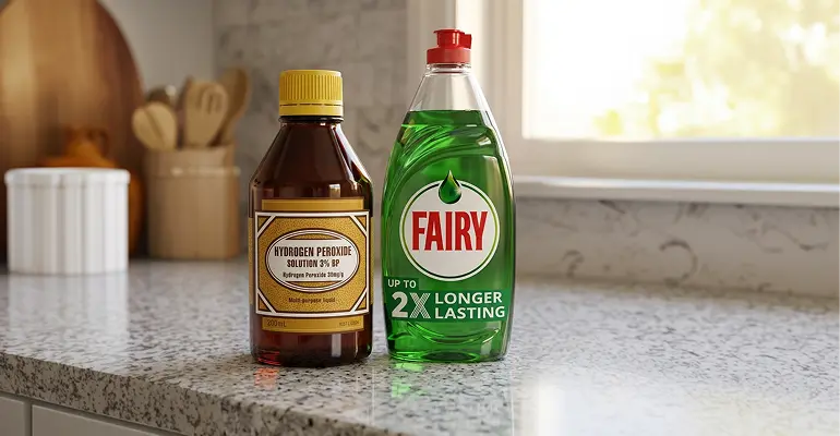 fairy and hydrogen peroxide laundry stain remover