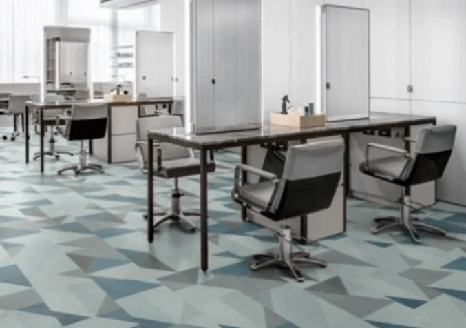 office with vinyl tile flooring