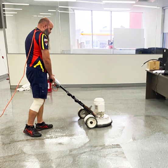 Electrodry Technician Performing A Vinyl Strip And Seal