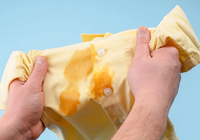 treat stains using vinegar