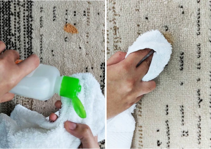 removing makeup stain using rubbing alcohol