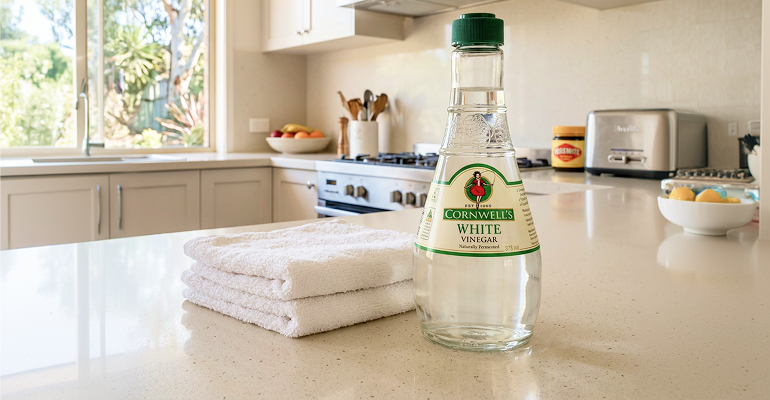 Using vinegar to treat milk stains