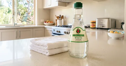 Using vinegar to treat milk stains