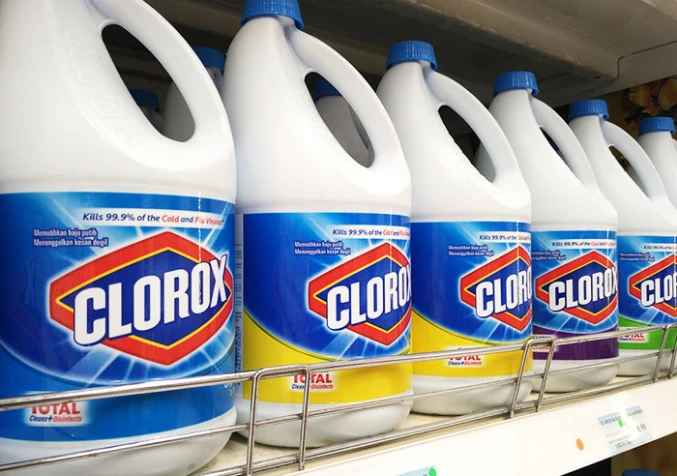 clorox on supermarket shelf