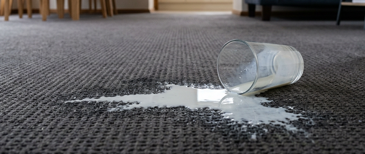 how to clean spilled milk on carpet